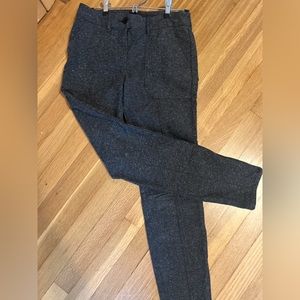 Herringbone Ankle Length Cotton Pants